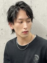 フイ 代々木(Hui) メンズ/アップバング/ツーブロックマッシュ/束感ショート/波巻き