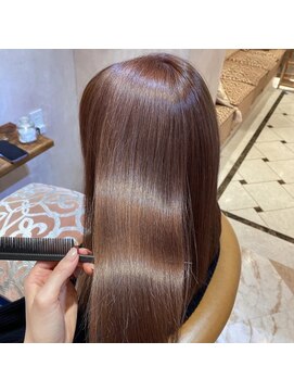 プアメリア 名古屋(Puamelia) トリートメント ブリーチなしダブルカラー 前髪縮毛矯正