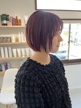 メロウ(mellow) ボブ×ダブルカラー×ピンク