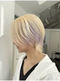デザインカラー×ラベンダーカラー×抜きっぱなしブロンド