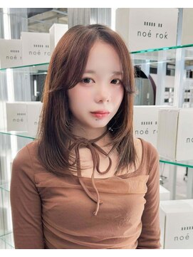 ノエロク 岐阜(noe rok) ハイトーンブラウン/髪質改善カラー/韓国風レイヤースタイル