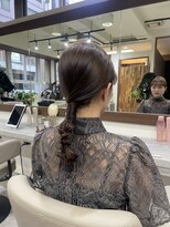 アミー 駒澤(Ammy komazawa)&nbsp;【お呼ばれヘア】今流行りのタイト編みおろしヘア