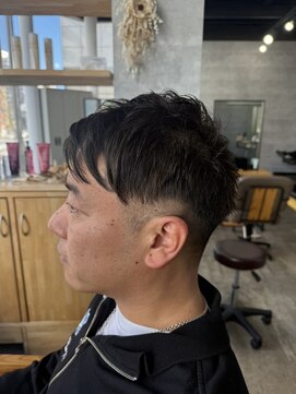 メンズカット バイ ソイクフ(メンズカット by SOY-KUFU) ダークアッシュ韓国マッシュスペインカール刈り上げツーブロック