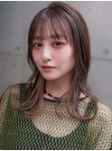 【GEEKS渋谷】伸ばしかけロング/顔周りレイヤー/冬カラー/透明感