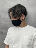 MEN'S HAIR/ブルーブラック/スペインカール/韓国マッシュ