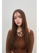 ヒュー 広島(HEW)&nbsp;20代30代外国人風シースルーレイヤーカットダークグレージュ