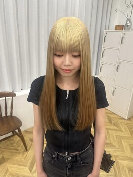 ローブ(L’AUBE) ルーツカラーブリーチハイライトデザインカラーインナーカラー