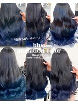 アライブ ハラジュク(ALIVE harajuku) 【ALIVE yu-ki 色落ちシルバーにブルーグラデーションカラー】