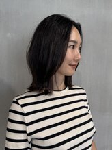 ラトリエ(L'Atelier)&nbsp;くびれミディアムボブ/黒髪ボブ/前髪なし