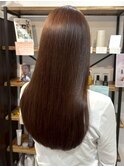 美髪ロング 髪質改善 ストレートヘア ベージュカラー 艶髪