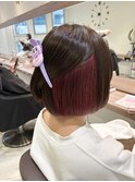 インナーカラー ピンク