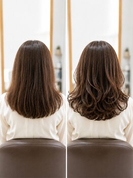 ビフィーノ リルネ(Bifino Rilune)の写真/40代からのデジタルパーマ乾かすだけでまとまる扱いやすい大人の柔らかカールへ