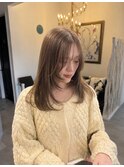 お顔まわりレイヤー×シアーブラウン