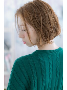 ミック ヘアアンドビューティー 大山店(miq  Hair&Beauty) 無造作エアリーボブの外国人風カラー☆b