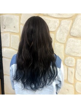 エムズアルカディア(M'Z ARCADIA) ☆デザインカラー☆ライラックアッシュ＋裾カラーブルー