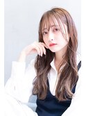 ACE 韓国風シースルーバング×大人かわいいベージュ