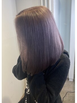 アンサム 経堂店(UNSOME) ラベンダーグレー/内巻きボブ