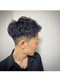 ツイストスパイラルパーマ×フェード/美容院/メンズカジュアル