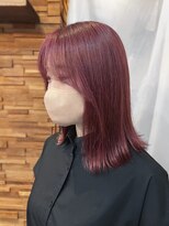 スイート ヘアデザイン(Suite HAIR DESIGN)&nbsp;ブリーチ１回 ピンクラベンダー ボブ