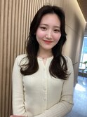 韓国　顔周りカット　ミディアム　エギョモリ　haruhi【大宮】
