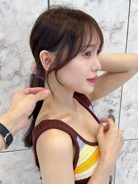 シーシンジュク 新宿南口(Sea shinjuku) 韓国風前髪×レイヤーカット【髪質改善/新宿/レイヤーカット】