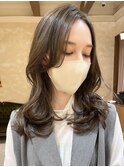 ミディアム/くびれレイヤー/レイヤーカット/顔周りカット/銀座