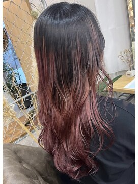 キンヘアストア(KIN hair store) バレイヤージュ/ピンクカラー/デザインカラー