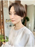 大人ハンサムショート前髪なしショートクールショート30代40代