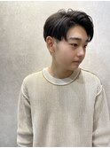 メンズ×韓国風2ブロックショート