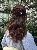 推し活　変わりハーフアップ