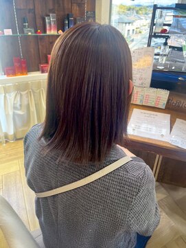 ユーシャンボール(U-CHAMBORD) 艶やか大人ストレートボブ【寝屋川/髪質改善/白髪ぼかし】