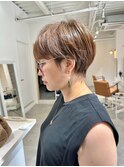 別府ショートボブ顔まわりレイヤーカット髪質改善カラー