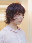 short wolf×nuance perm×柔らかなカラー