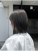 【セロ東辻井】切りっぱなしボブ/アッシュベージュ