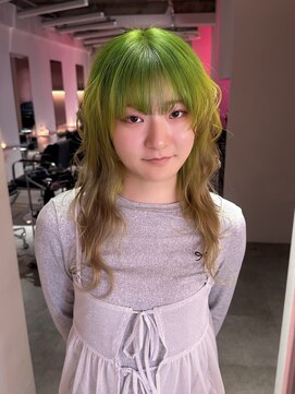 ダズリングディア(Dazzling Deer) ペールグリーン/ハイトーン/ロングウルフ/デザインカラー