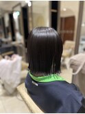 ミニボブ×縮毛矯正