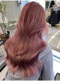 ピンクカラーピンクベージュマロンベージュケアブリーチ透明感