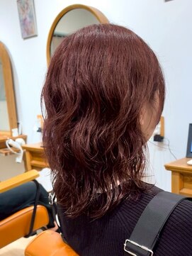 愛されくびれヘアくせ毛風カールシースルーバング