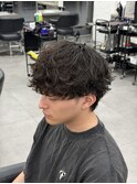 緩め波巻きパーマ/メンズパーマカットマッシュ