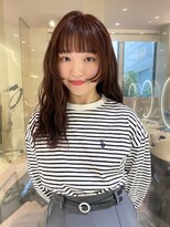 マイル 渋谷(mile)&nbsp;ブリーチなしレッドブラウン×フェイスレイヤー