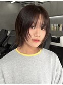 顔まわりレイヤー骨格補正くびれボブ20代