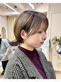 ショートボブ×大人ショート×ひし形ヘア×前髪あり×横浜