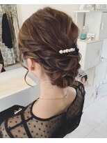 結婚式/お呼ばれ/可愛い/ゆるふわアップ