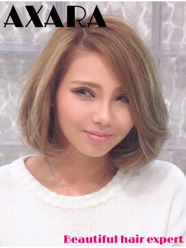 アザラ(AXARA) 【AXARA 海老名】レイヤーボブ・ハイライト