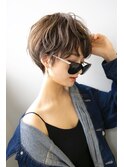 クー　なハンサムマッシュショート　シアーカラー　ウェーブ