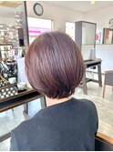 【orange大分賀来】大人女子ショートマッシュボブピンクベージュ