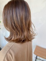 ヘアサロン ピース(hair salon PIECE)&nbsp;柔らかミディ くびれミディアム 透明感ベージュ