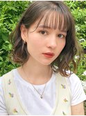 20代30代“オリーブベージュ”で透明感たっぷりボブ