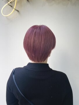 アジールヘア 北千住駅西口店(agir hair) 暖色系ローズピンクカラーピンクベージュ イルミナカラー