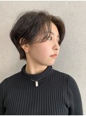 大人美人ハンサムショートボブパーマカーキベージュ小顔